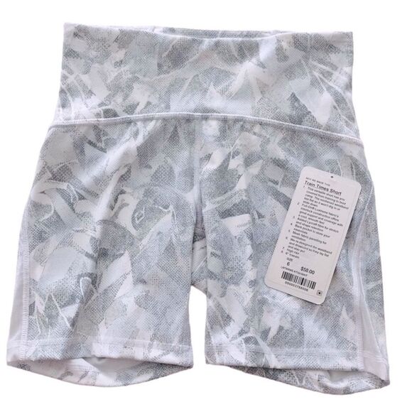 Lululemon Train Times Short 6" Jasmine White Multi / White - Picture 6 of 11